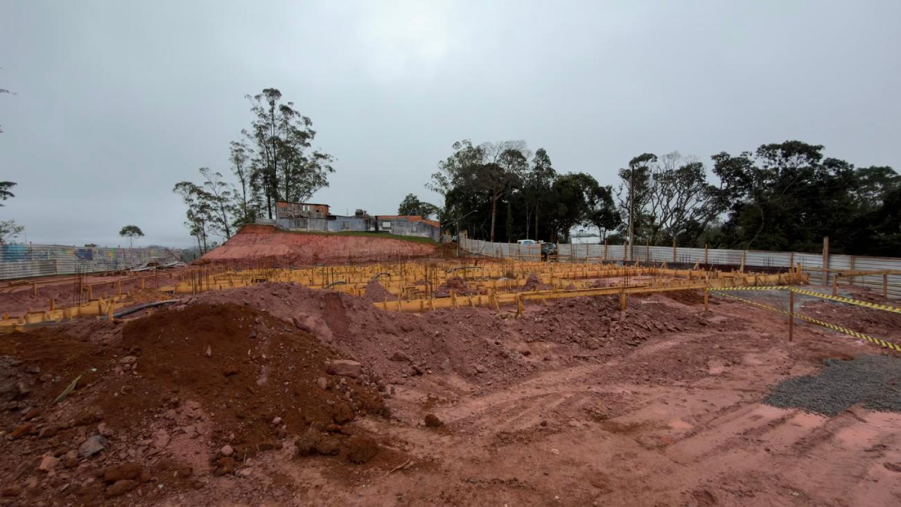 Vistoria acompanha início de obras na futura UBS Parque Imigrantes, em São Bernardo