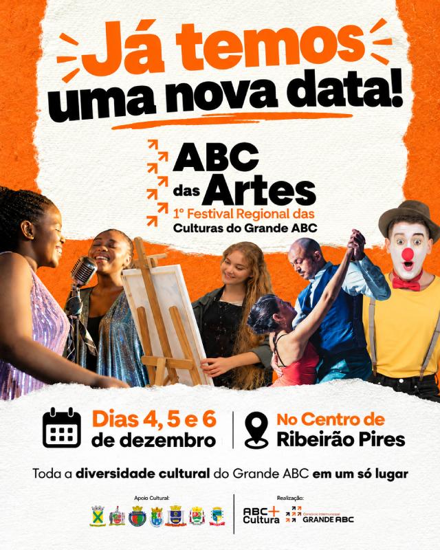 Festival ABC das Artes já tem nova data e será realizado no 1º fim de semana de dezembro