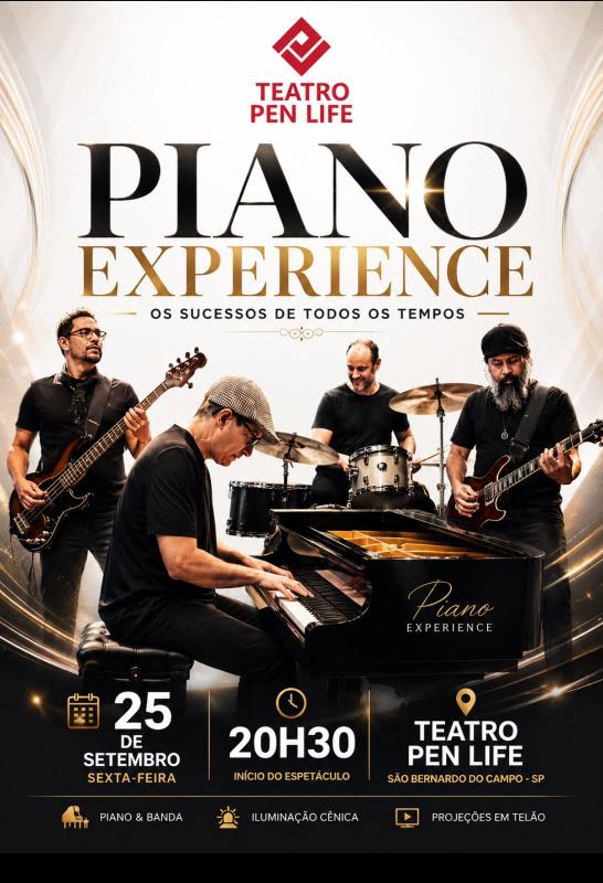 Pianista Lelo Nahssen apresenta o espetáculo Piano Experience, um show com piano, banda e projeções que celebra grandes clássicos da música