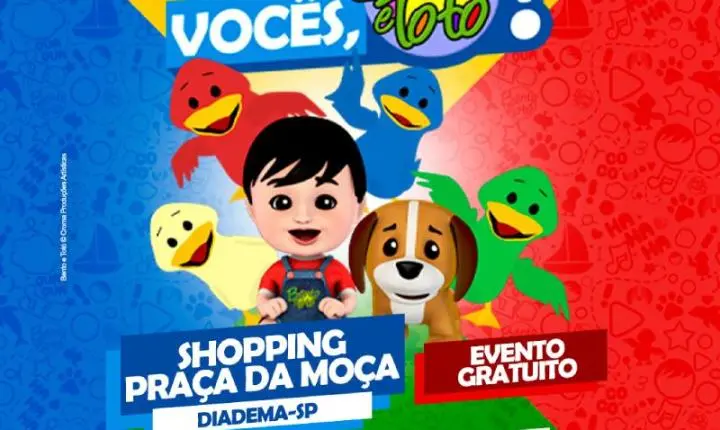 Bento e Totó chegam a Diadema para show gratuito em comemoração ao Dia das Crianças